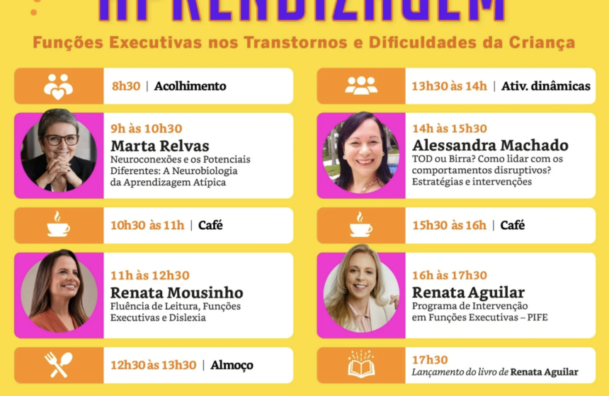 Seminário sobre Aprendizagem e Funções Executivas reunirá especialistas no Rio de Janeiro